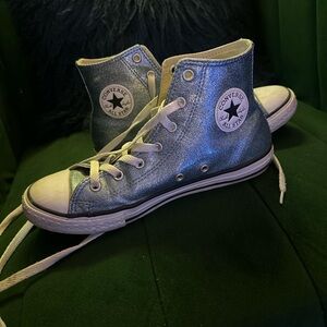 Converse high top sneakers - sparkle blue